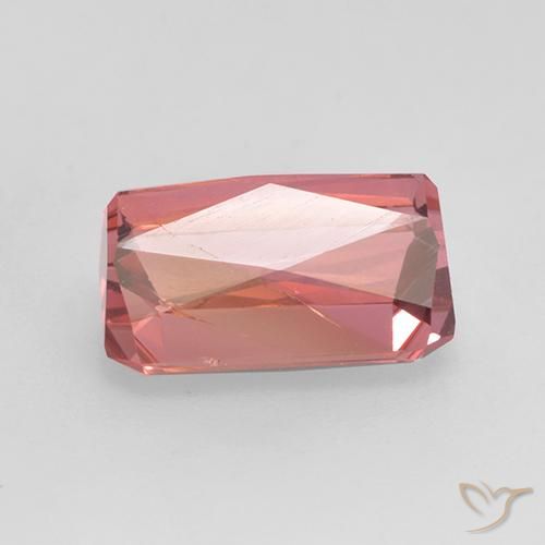 Tourmaline Rose rougeâtre naturelle Octogone / coupe Émeraude, 2.45 ct, SI