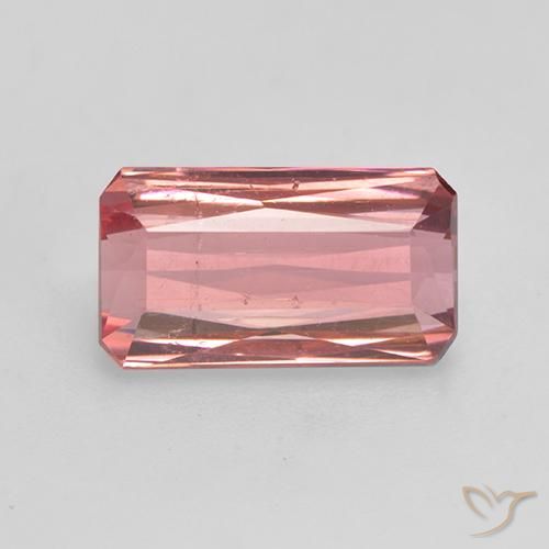 2.64ct Naturel Rose intense Tourmaline, Taille émeraude, SI