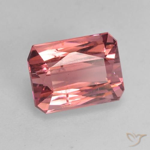 Tourmaline Rose intense naturelle Octogone / coupe Émeraude, 2.61 ct, SI