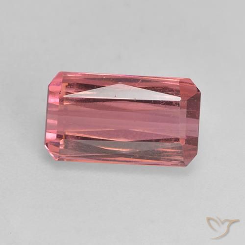 2.26ct Naturel Rose moyen Tourmaline, Taille émeraude, VS-SI