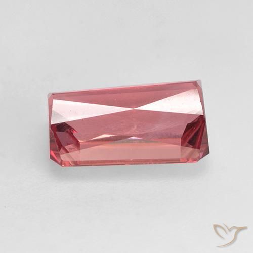 Tourmaline Rose orangé foncé naturelle Octogone / coupe Émeraude, 2.38 ct, VS