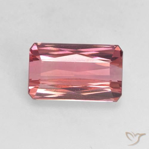 2.42ct Naturel Rose foncé Tourmaline, Taille émeraude, VVS-VS