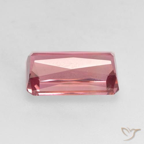 Tourmaline Rose foncé naturelle Octogone / coupe Émeraude, 2.42 ct, VVS-VS