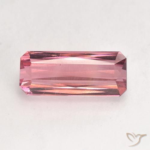 3.08ct Naturel Rose moyen Tourmaline, Taille émeraude, VS