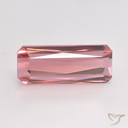 3.39ct Naturel Orange rose Tourmaline, Taille émeraude, VVS-VS