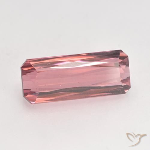 Tourmaline Orange rose naturelle Octogone / coupe Émeraude, 3.39 ct, VVS-VS
