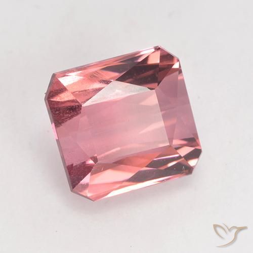 Tourmaline Rose moyen naturelle Octogone / coupe Émeraude, 3.10 ct, VS