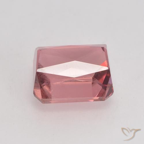 Tourmaline Rose moyen naturelle Octogone / coupe Émeraude, 3.10 ct, VS