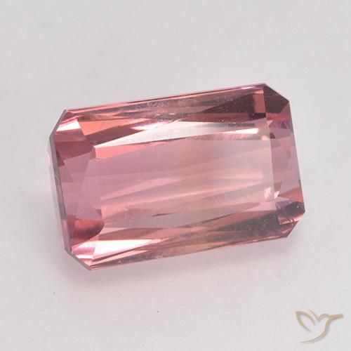 Tourmaline Pourpre royal naturelle Octogone / coupe Émeraude, 3.73 ct, VS