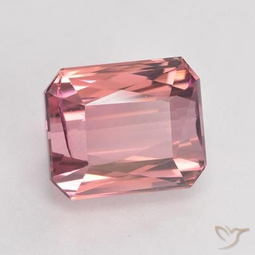 Tourmaline Rose moyen naturelle Octogone / coupe Émeraude, 3.60 ct, SI