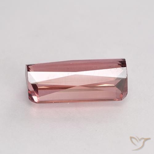 Tourmaline Orange rose naturelle Octogone / coupe Émeraude, 3.47 ct, SI