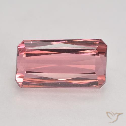 3.59ct Naturel Rose intense Tourmaline, Taille émeraude, VS-SI