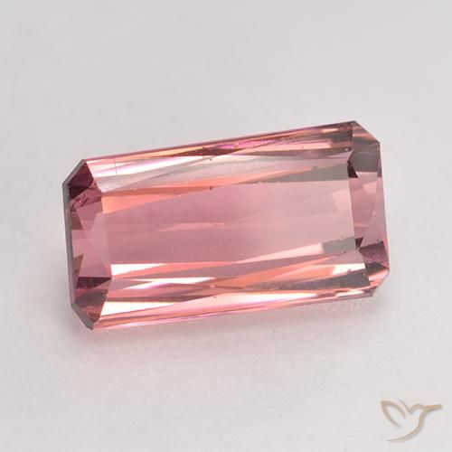 Tourmaline Rose intense naturelle Octogone / coupe Émeraude, 3.59 ct, VS-SI