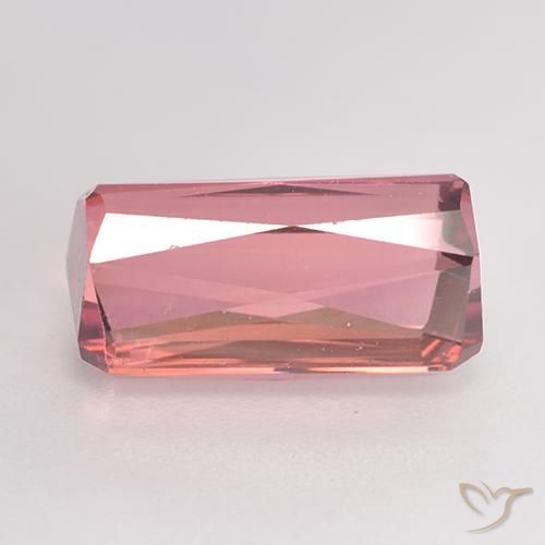 Tourmaline Rose intense naturelle Octogone / coupe Émeraude, 3.59 ct, VS-SI