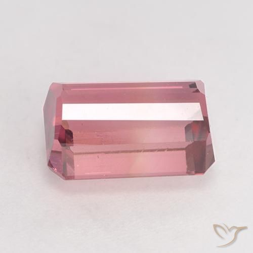 Tourmaline Rose moyen naturelle Octogone / coupe Émeraude, 3.15 ct, VS