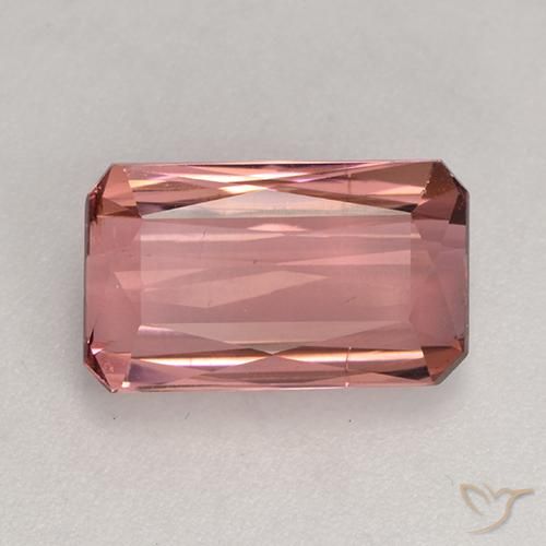 3.01ct Naturel Rose moyen Tourmaline, Taille émeraude, VS