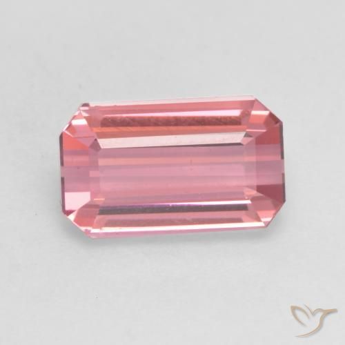 2.11ct Naturel Rose bubblegum Tourmaline, Taille émeraude, VVS-VS