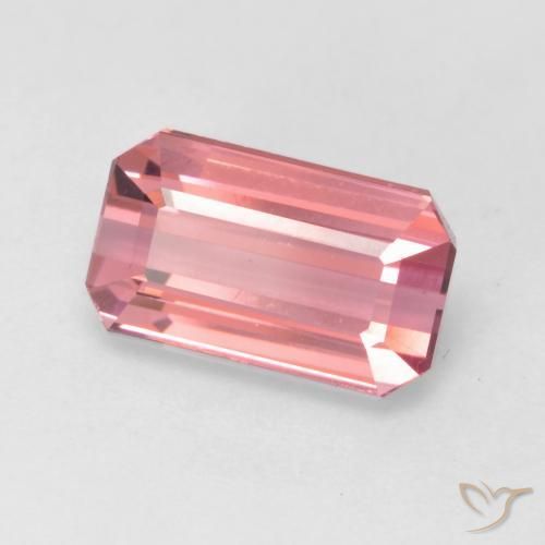 Tourmaline Rose bubblegum naturelle Octogone / coupe Émeraude, 2.11 ct, VVS-VS
