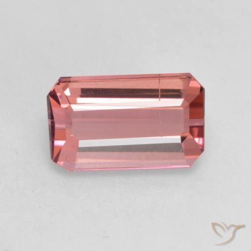 2.00ct Naturel Bois de rose Tourmaline, Taille émeraude, SI