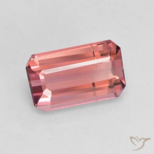 Tourmaline Bois de rose naturelle Octogone / coupe Émeraude, 2.00 ct, SI