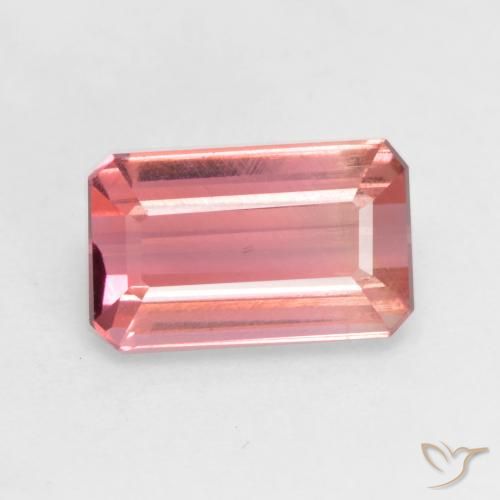 2.37ct Naturel Rose moyen Tourmaline, Taille émeraude, VS