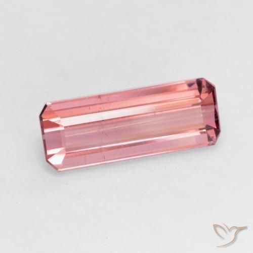 Tourmaline Orange rose naturelle Octogone / coupe Émeraude, 2.19 ct, VS-SI