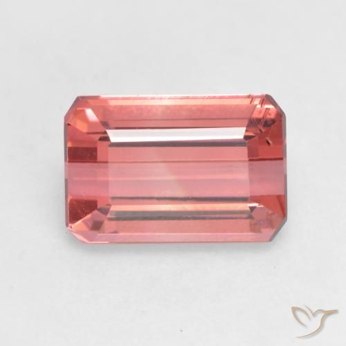 2.30ct Naturel Rose foncé Tourmaline, Taille émeraude, VS