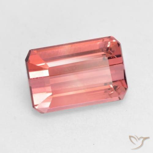Tourmaline Rose foncé naturelle Octogone / coupe Émeraude, 2.30 ct, VS