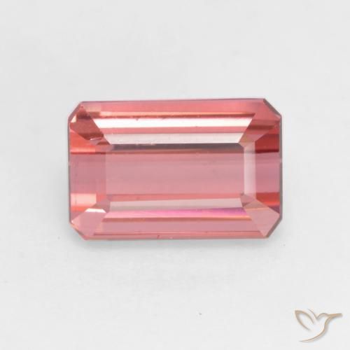 2.05ct Naturel Rose foncé Tourmaline, Taille émeraude, VS
