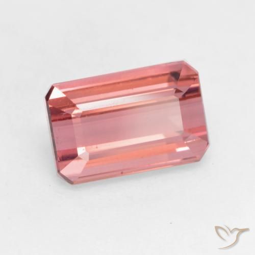 Tourmaline Rose foncé naturelle Octogone / coupe Émeraude, 2.05 ct, VS