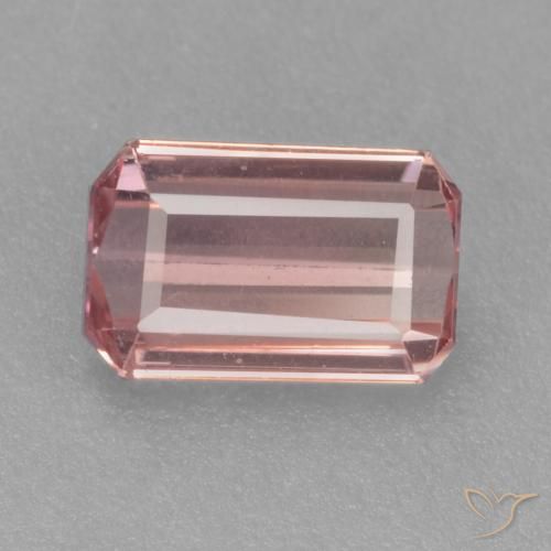 Tourmaline Rose rose profond naturelle Octogone / coupe Émeraude, 0.86 ct, VVS-VS