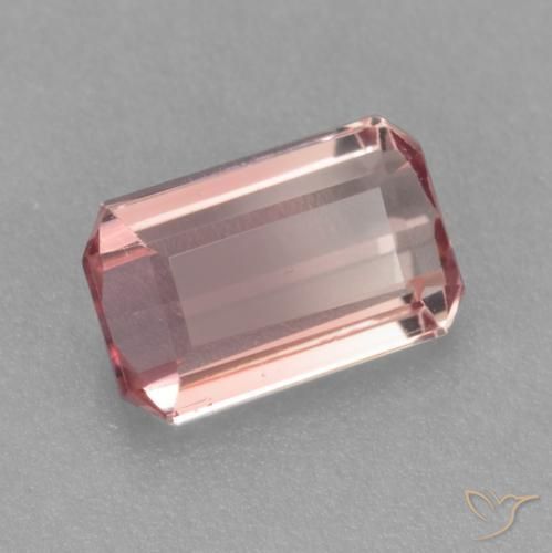 Tourmaline Rose rose profond naturelle Octogone / coupe Émeraude, 0.86 ct, VVS-VS