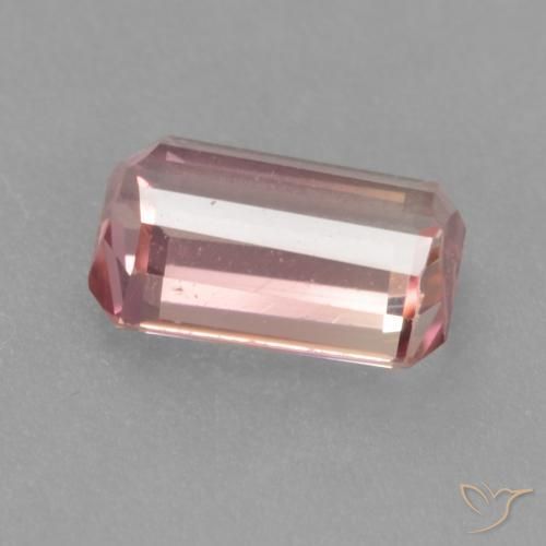 Tourmaline Rose rose profond naturelle Octogone / coupe Émeraude, 0.86 ct, VVS-VS