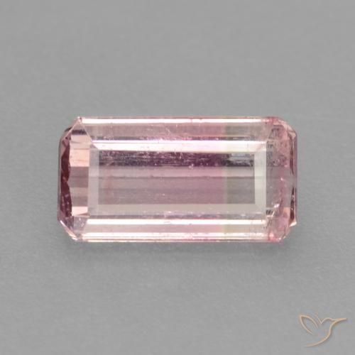 0.94ct Naturel Bicolore Tourmaline, Taille émeraude, SI