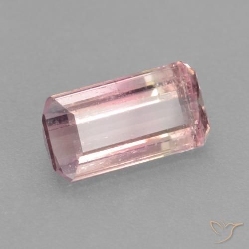 Tourmaline Bicolore naturelle Octogone / coupe Émeraude, 0.94 ct, SI