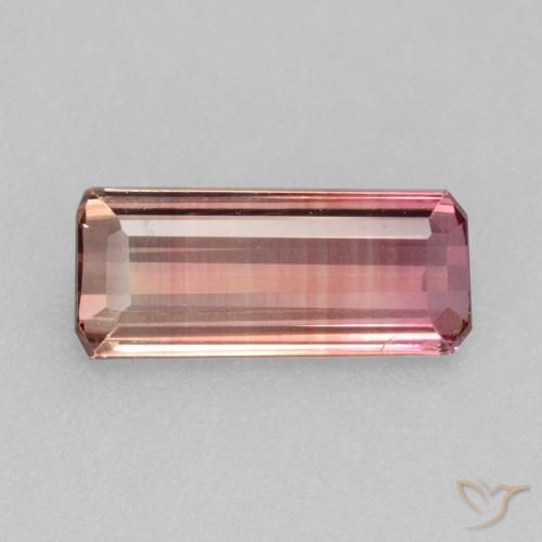 1.49ct Naturel Orange rose Tourmaline, Taille émeraude, VS