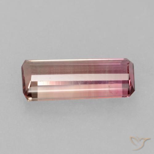 Tourmaline Orange rose naturelle Octogone / coupe Émeraude, 1.49 ct, VS