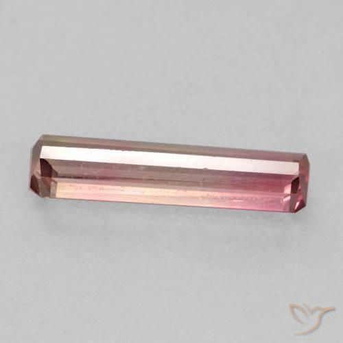 Tourmaline Orange rose naturelle Octogone / coupe Émeraude, 1.86 ct, VS