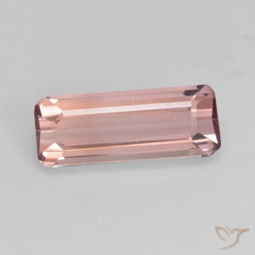1.15ct Naturel Rose moyen Tourmaline, Taille émeraude, VS