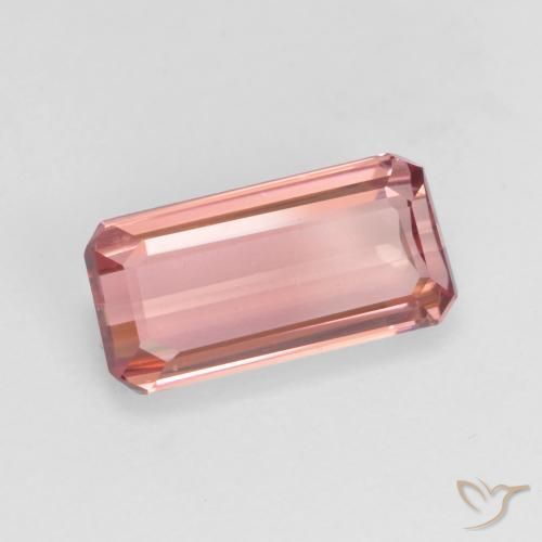 Tourmaline Rose moyen naturelle Octogone / coupe Émeraude, 1.47 ct, VS