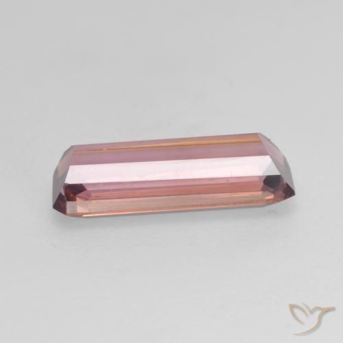 Tourmaline Orange rose naturelle Octogone / coupe Émeraude, 1.28 ct, VS