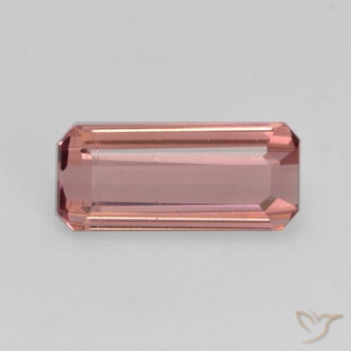 1.21ct Naturel Orange rose Tourmaline, Taille émeraude, VS-SI
