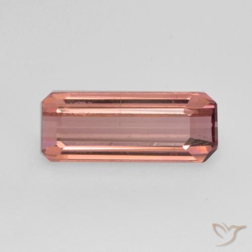 1.22ct Naturel Rose moyen Tourmaline, Taille émeraude, VS-SI