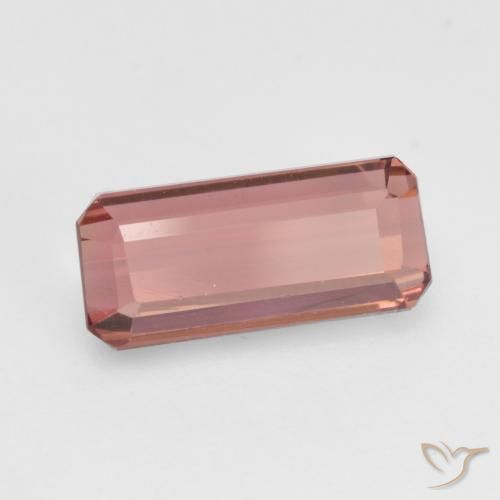 Tourmaline Rose moyen naturelle Octogone / coupe Émeraude, 1.37 ct, VVS-VS