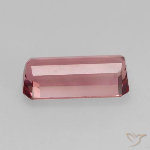 Tourmaline Rose intense naturelle Octogone / coupe Émeraude, 1.26 ct, VS
