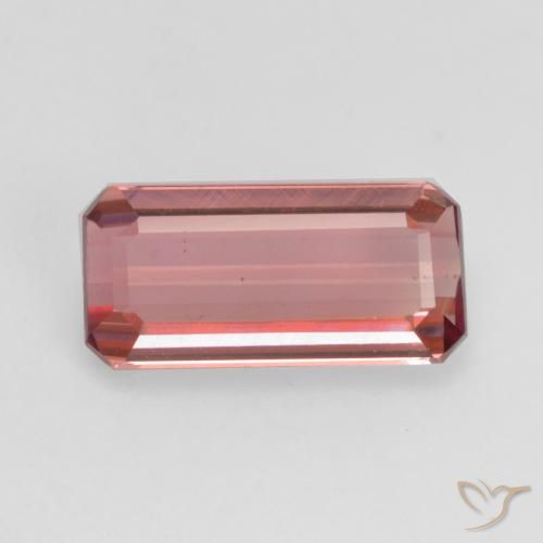 1.48ct Naturel Rose moyen Tourmaline, Taille émeraude, VVS-VS