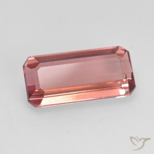 Tourmaline Rose moyen naturelle Octogone / coupe Émeraude, 1.48 ct, VVS-VS
