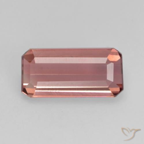 1.36ct Naturel Rose moyen Tourmaline, Taille émeraude, VVS-VS