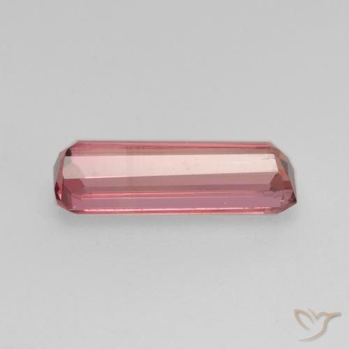 Tourmaline Orange rose naturelle Octogone / coupe Émeraude, 1.14 ct, VS-SI