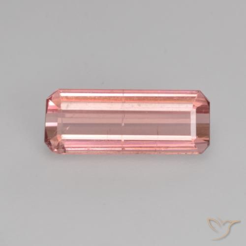 1.14ct Naturel Rose bubblegum Tourmaline, Taille émeraude, SI